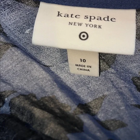 New! Kate Spade x Target Elegant Blue Floral One-Shoulder Jumpsuit Linen Size 10 - Picture 7 of 8